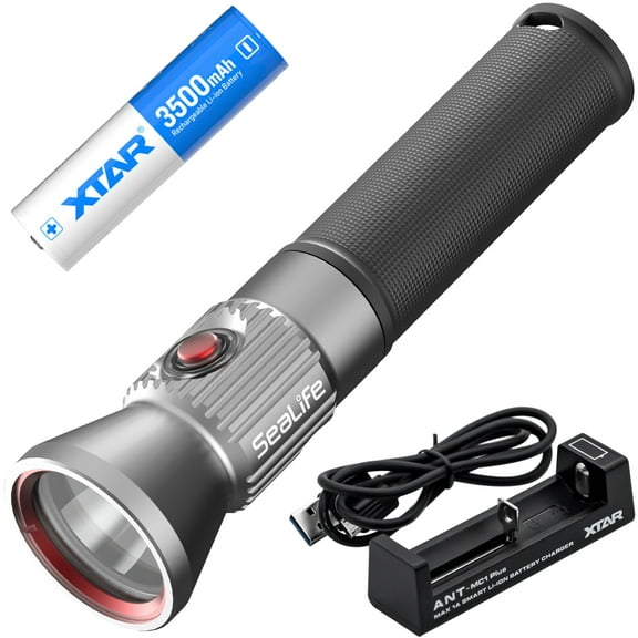 SeaLife Sea Dragon 1600 Diving Light, High-Intensity Long-Range Beam, 1600 Lumen LED Diving Light with Ultra-Compact Design (Dive Light  Battery  Charger)