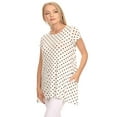 thumbnail image 2 of Women's Solid Casual Short Sleeve Loose Fit pockets Knit Tunic Top S-3XL, 2 of 4