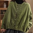thumbnail image 4 of Womens Short Puffer Jacket Lightweight Long Sleeve Down Coat Warm Cropped Oversized Jacket Solid Color Quilted Outerwear (Green L), 4 of 6
