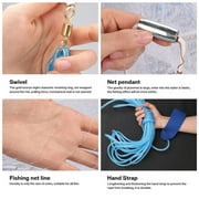 NEWEEN Cast Net 3/8 Mesh Hand Cast Fishing Net Saltwater Bait Casting Net 4/6/8FT Radius Size