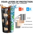 thumbnail image 3 of Bulldog Dog and Footprints 10oz Tumblers Stainless Steel Tumbler with Lid and Straw,Vacuum Insulated Double Wall Travel Tumbler Cups with Cleaning Brush for Coffee, Tea, 3 of 4