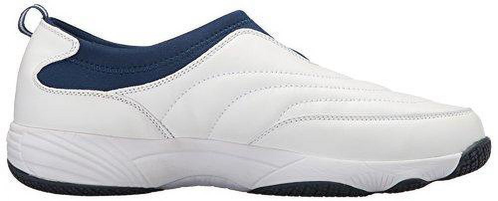Propet Men's Wash N Wear Slip-On Shoe White Leather/Navy - M3850SWN  SR White Navy - image 2 of 10