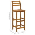 thumbnail image 4 of vidaXL Bar Stools 4 pcs Solid Acacia Wood, 4 of 5