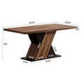 thumbnail image 5 of Dovelina 55" Rectangular Dining Table for 4-6, Farmhouse Kitchen Table with X-Shaped Base, for Dining Room, Kitchen, Apartment, Home Office, Cafe, 5 of 7
