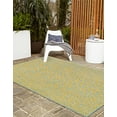 thumbnail image 3 of Rugs.com Jill Zarin Outdoor Collection Rug – 5' 3 x 8' Yellow And Aqua Flatweave Rug Perfect For Bedrooms, Dining Rooms, Living Rooms, 3 of 9