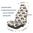 thumbnail image 3 of Fuzoiu Cartoon Tractor Print Elastic Car Seat Covers, Seat Cover Protector,Universal Fit Interior Covers for Most Cars,Washable Seat Cover Non Slip for SUV,Sedan,Van, 3 of 5