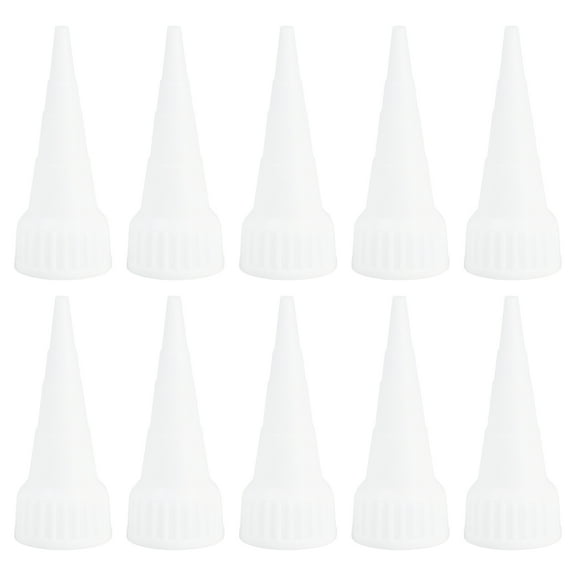 Raindrops 10Pcs White Plastic Replacement Nozzle Tip Applicator for Glue Application