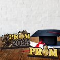 thumbnail image 4 of Home Decor 4Pcs Black And Gold Prom Night Decorations Wooden Table Centerpieces Grad Table Toppers Congratulate Tiered Tray Decor For 2025 Graduation Prom Decorations Desktop dress up, 4 of 9