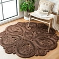 thumbnail image 2 of SAFAVIEH Natural Fiber Stamen Solid Area Rug, Brown, 7' x 7' Round, 2 of 7