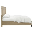 thumbnail image 6 of Modern King Size Panel Bed Frame with Headboard and Footboard, Sturdy Wood Platform Bed in Brown and Black, 6 of 6