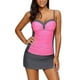 thumbnail image 1 of Women 2pcs Top+swim Skirt Bottoms Swimwear Swimsuit Pleated Bikini SetsL, 1 of 5