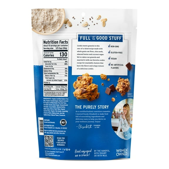 Purely Elizabeth® Chocolate Chip Cookie Gluten Free Granola