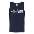 thumbnail image 2 of Mermaid Vibes Cute Shimmer | Mens Fashion Graphic Tank Top, Navy, 2XL, 2 of 3