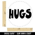 thumbnail image 2 of Hugs Fun Text Love Self-Inking Rubber Stamp Ink Stamper - Sky Blue Ink - Medium 1 Inch, 2 of 7