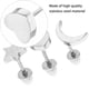 thumbnail image 4 of 3 pares de pendientes minimalistas con dije de luna, estrella y corazón., 4 of 8