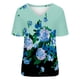 thumbnail image 4 of Camisetas con estampado floral con cuello en V para mujer Blusas femeninas cómodas a la moda Tops OAVQHLG3B Store  lin121212, 4 of 4