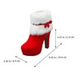 thumbnail image 2 of ColoMX Zapatos de felpa de plataforma de tacón alto de invierno de Navidad Bota con cierre de cremallera para mujer, 2 of 7