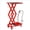 red, variant on Heavy Duty Hydraulic Lift Table Cart 330Lbs Capacity, Double Scissor Lift Table with 14"-50" Adjustable Height, Non-Slip Platform & Locking Wheels for Warehouse, Workshop, Garage, Red