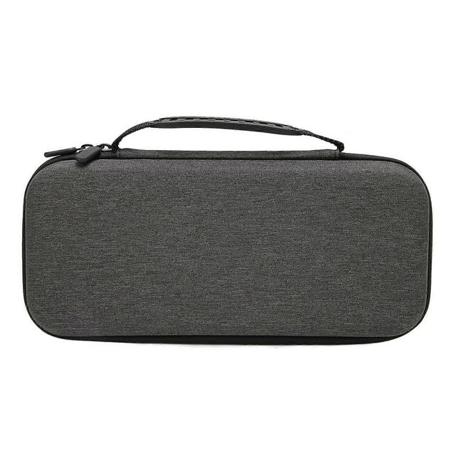 Handheld Console Carry Case Hard Shell Built in Storage Card Slot Stand Protective Travel Bag with Handle for Steam Deck Dark Gray