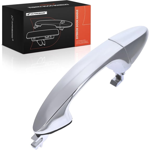A-Premium Front Right Rear Left Rear Right Exterior Door Handle Compatible with Ford Fiesta 2011-2019, Chrome, Replace# AE8Z5422088BACH