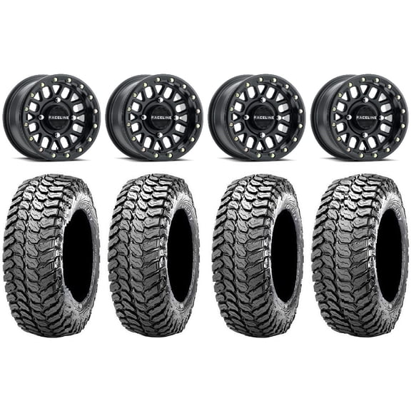 Raceline Podium Bdlk 14" Bk Wheels 30" Liberty Tires Polaris RZR XP 1000 / PRO XP / Ranger XP 900/1000