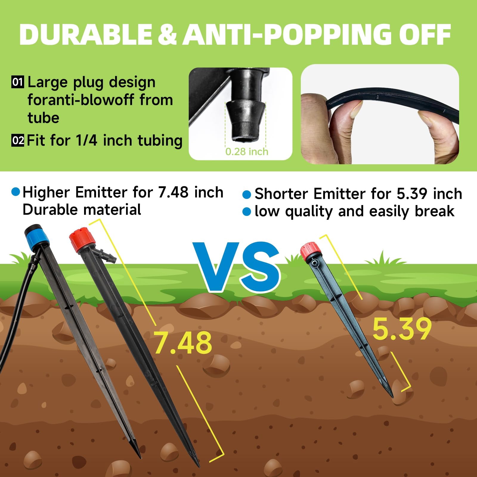 50/ 100/ 240FT Drip Irrigation System Kit Automatic Garden Watering System for Plant Greenhouse Yard Lawn