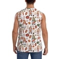 thumbnail image 4 of Lsque Gnomes And Autumn Leaves Print Men's Cotton Blend Sleeveless Muscle Shirts (S-3XL)- Moisture Wicking, Odor Protection, UPF 30+,3X-Large, 4 of 8
