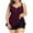Wine, variant on qucoqpe Tankini Swimsuits for Women Two Piece Bathing Suit with High Waist Shorts Solid Tankini Sets