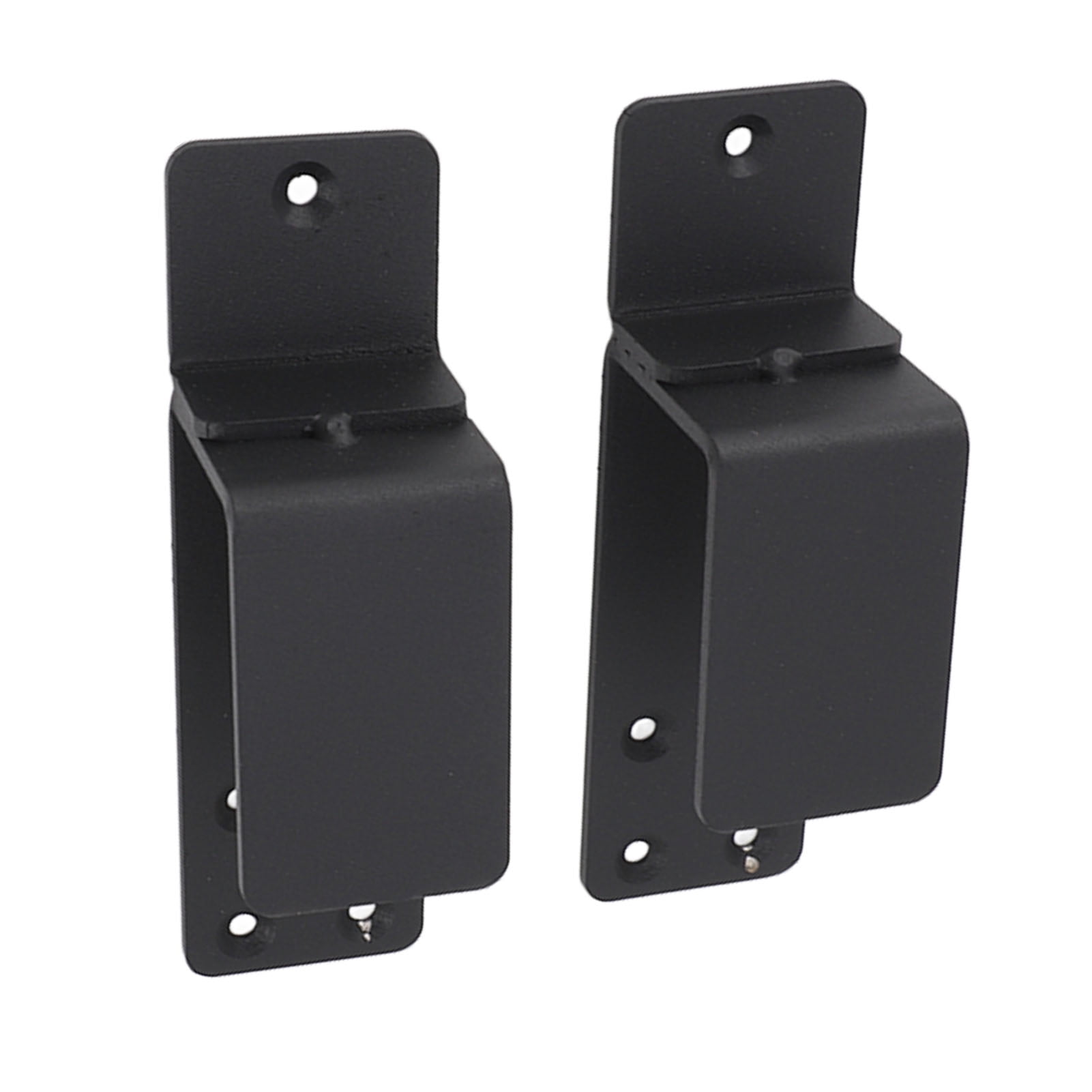 LAZIOEGR 2PCS Door Barricade Brackets Drop Open Bar Holder Carbon Steel U Bracket for 2x4 Boards Black