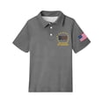 thumbnail image 6 of CCRFTGI 250 Anniversary USA Flag Polo Shirts for Kids Girls Boys Size 10-12 School Uniform Independence Day Shirts Pique Collared Polos Short Sleeve Summer Tops Gray 11-12 Years, 6 of 7