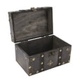thumbnail image 2 of Wooden Treasure Chest, Durable Wood Wide Application Wooden Jewelry Box  For Cards, 2 of 8