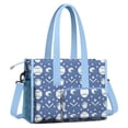 thumbnail image 2 of Teacher Tote Bag,Baseball Stars Pattern Teacher Utility Tote Bag,Large Work Tote Bags for Women with Multiple Pockets,Top Zipper Closure,13.8x10.6x6.7 Inch, 2 of 5