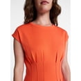 thumbnail image 5 of Time and Tru Women's Pleat Waist Mini Dress, Sizes XS-XXXL, 5 of 6