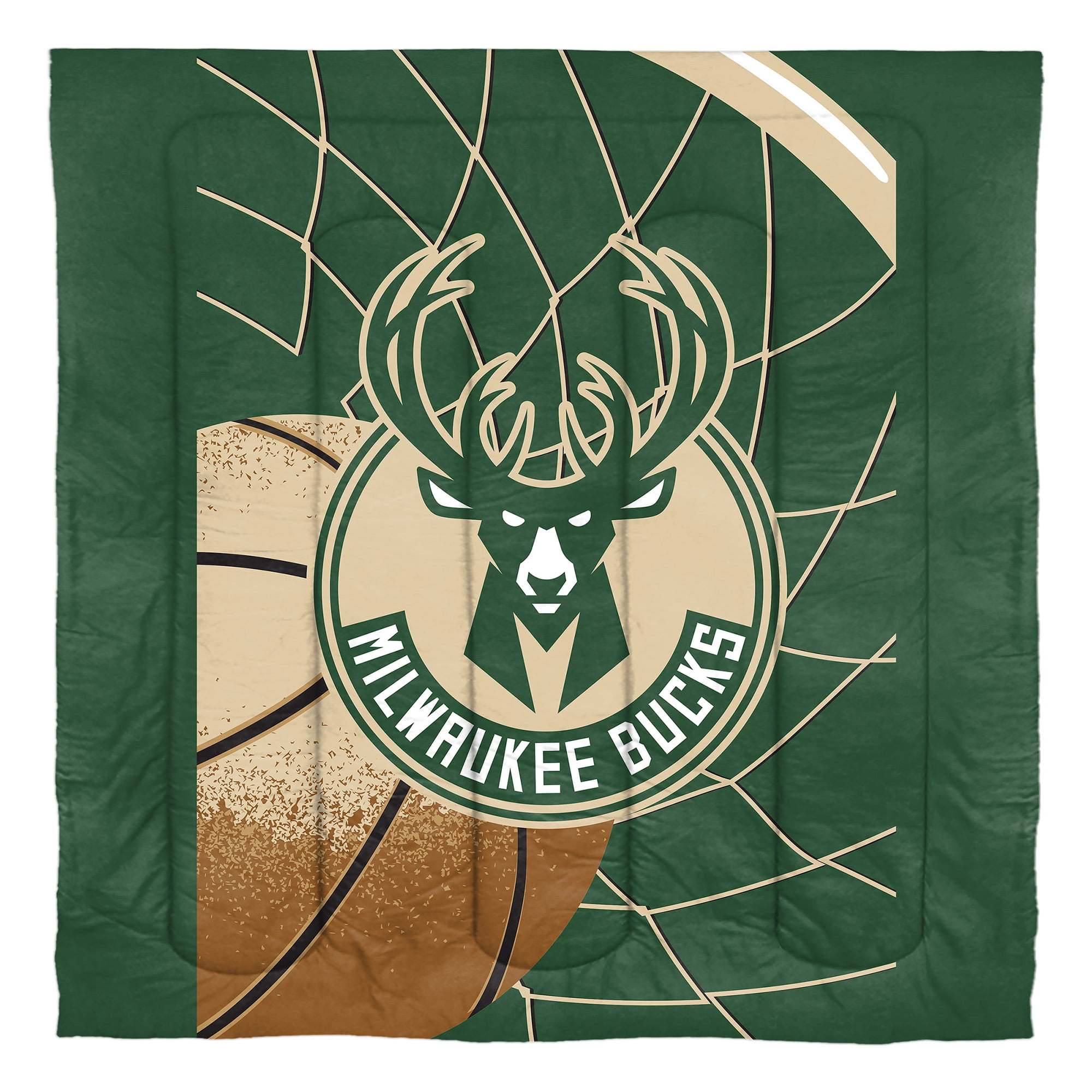 NBA Milwaukee Bucks Officially Licensed Comforter & Sham set Full/Queen