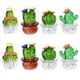 thumbnail image 1 of 8 Piezas de Adornos Interiores para Automóviles, Figuras Artísticas de Cactus, Decoración del Hogar, Adornos de Cactus de Plantas en Miniatura para Manualidades de Escritorio A, 1 of 5