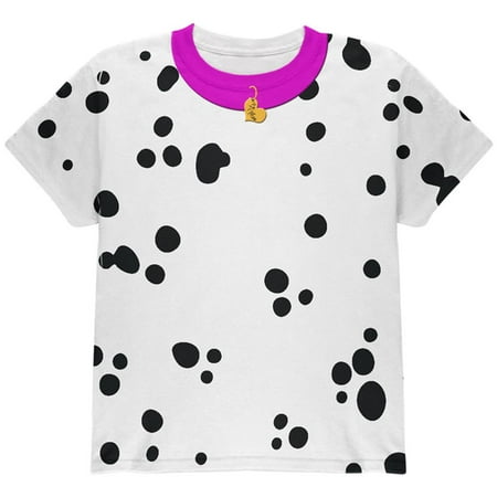 Valentine's Day Dog Dalmatian Costume Pink Collar Be Mine All Over Youth T Shirt Multi