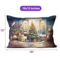 thumbnail image 4 of Merry Christmas Pug Santa Hat Xmas Tree Winter Holiday Pillow Cushion Double Sided Dog Lover Gifts Throw Pillow - 01013, 4 of 4