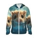 thumbnail image 1 of Fotbe Cute Swimming Guinea Pig Chaqueta con Protección Solar UPF 50+ para Hombre y Mujer, Camisa con Capucha y Bolsillos-Small, 1 of 7