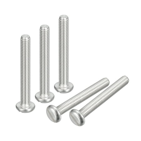 

304 Stainless Steel Machine Screws 10 Pack M6x45mm Slotted Drive Pan Head Screw Bolts