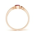 thumbnail image 2 of Angara Natural 0.6 Ct. Ruby Solitaire Ring in 14K Rose Gold for Women (Ring Size: 11.5), 2 of 10