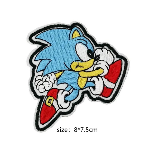 Parche de juego de erizo de Anime de 20 estilos, apliques de planchado DIY, parches para ropa, chaqueta, pantalones vaqueros, pegatina de tela de dibujos animados de anime Rock