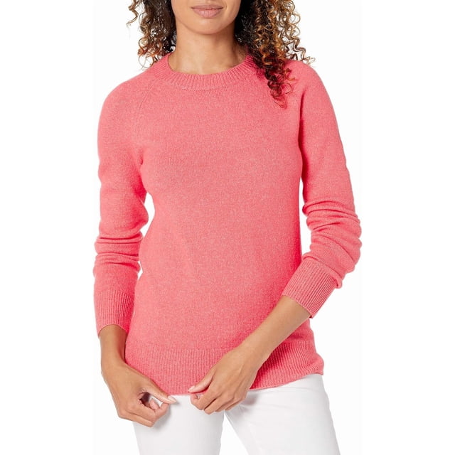 walmart Essentials Chandail à Col Rond à Manches Longues pour Femmes, Coupe Classique, Toucher Doux