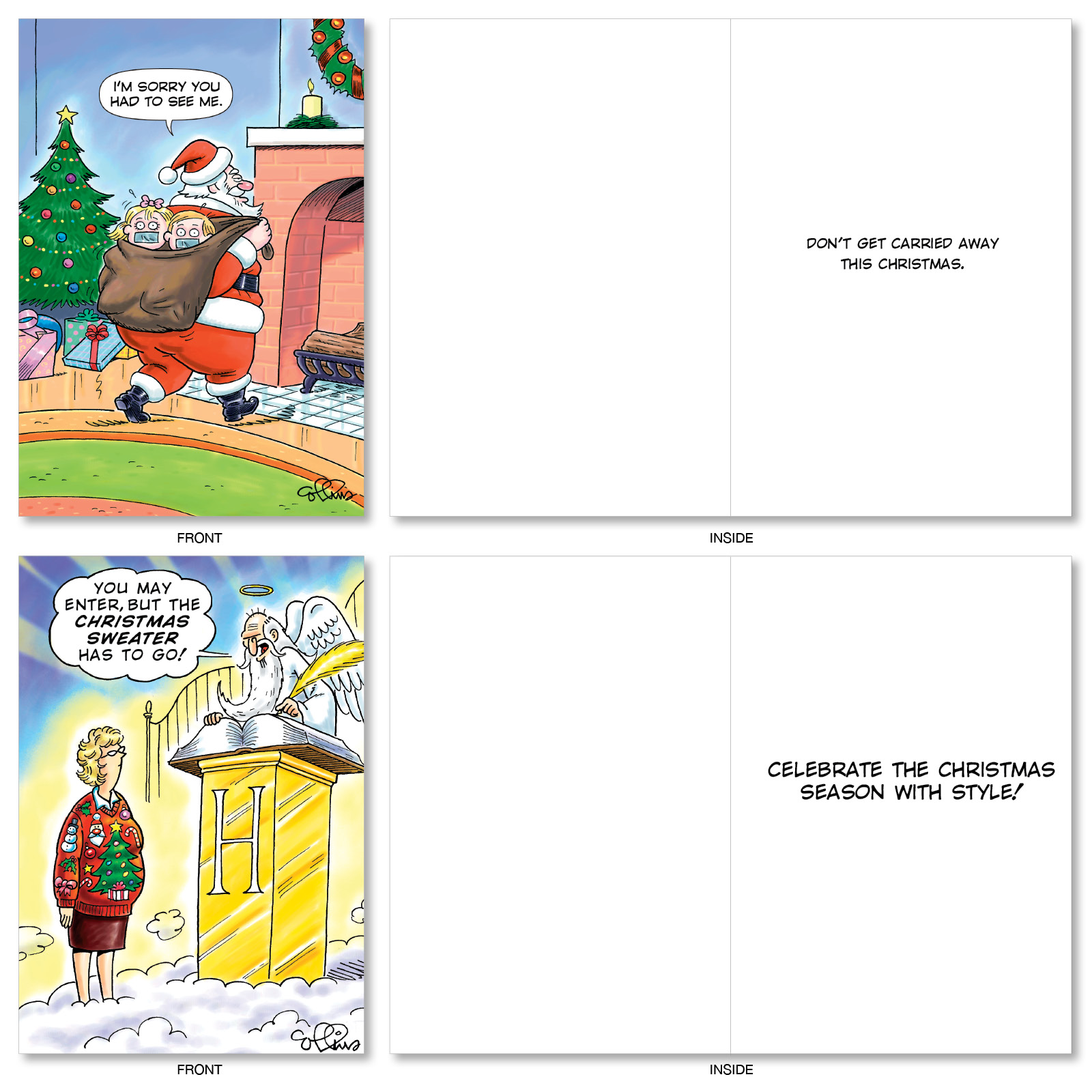 NobleWorks - NobleWorks - Assortment of 20 Boxed Christmas Cards with Envelopes (10 Designs, 2 Each) (Greeting Card)