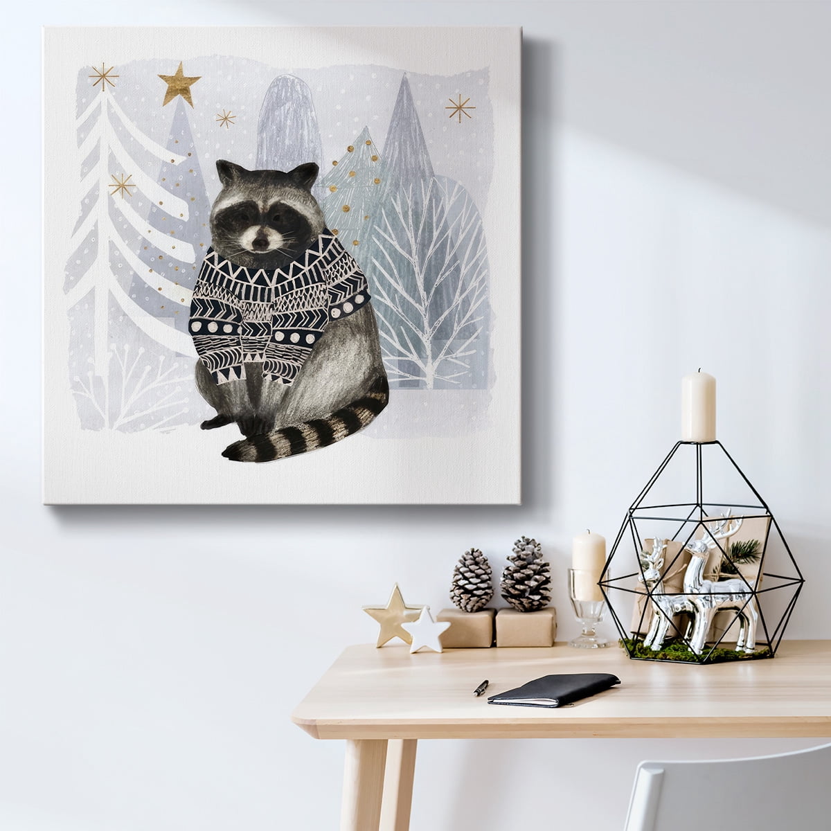 Cozy Woodland Animal IV- Gallery Wrapped Canvas