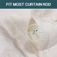 thumbnail image 4 of Cortinas FantasDecor de lino transparente, 274 cm de longitud, 2 paneles, color natural, 4 of 7