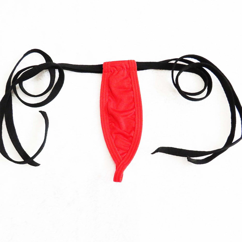 ALSLIAO Women Lace Up Bikini Thong G-String Tback Panties Lingerie ...
