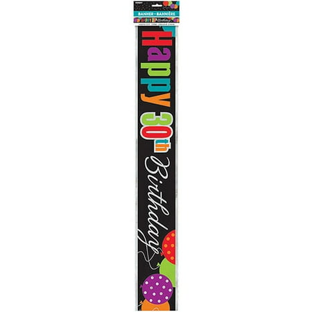 Birthday Cheer 30th Birthday Foil Banner, 12'
