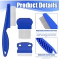thumbnail image 3 of Pet Flea Combs, Flea Combs, 7 Pcs Stainless Steel Flea Lice Comb for Small, Medium and Large Pets (Blue), 3 of 8