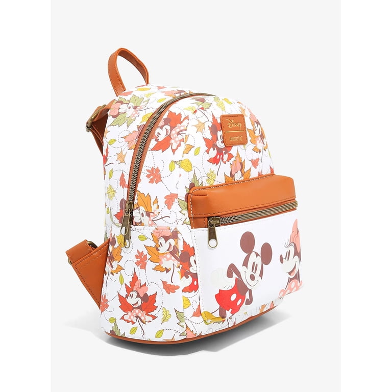 Disney Loungefly Mickey and Minnie Mouse Fall Leaves Mini Backpack Loungefly Disney Mickey Mouse & Minnie Mouse Fall Leaves  main image 3