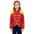 thumbnail image 4 of Aislor Girls Royal Guard Drummer Marching Band Long Sleeve Fringe Tassel Epaulets Outwear Jacket Coat Red 6, 4 of 7